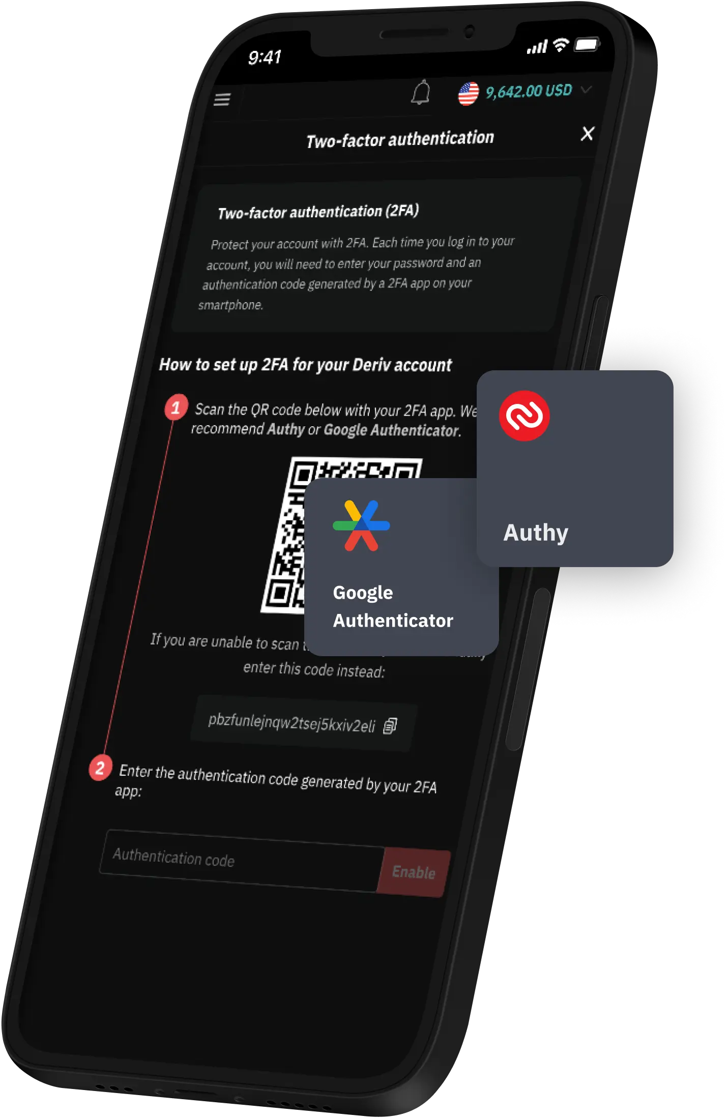 Trading app showing your trading account limits